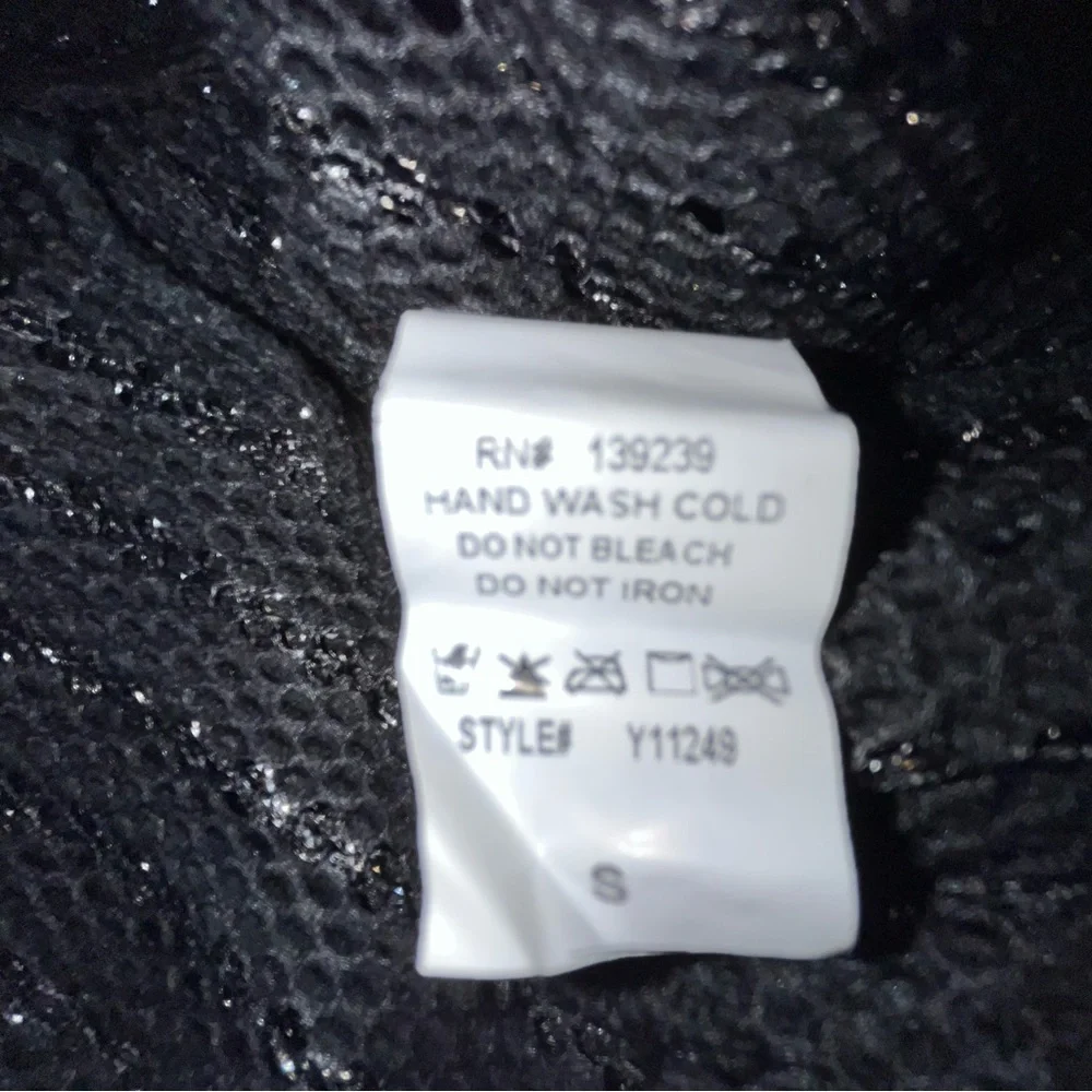 NWT DO+BE Black And Silver Mesh Textured Skirt Set SZ S